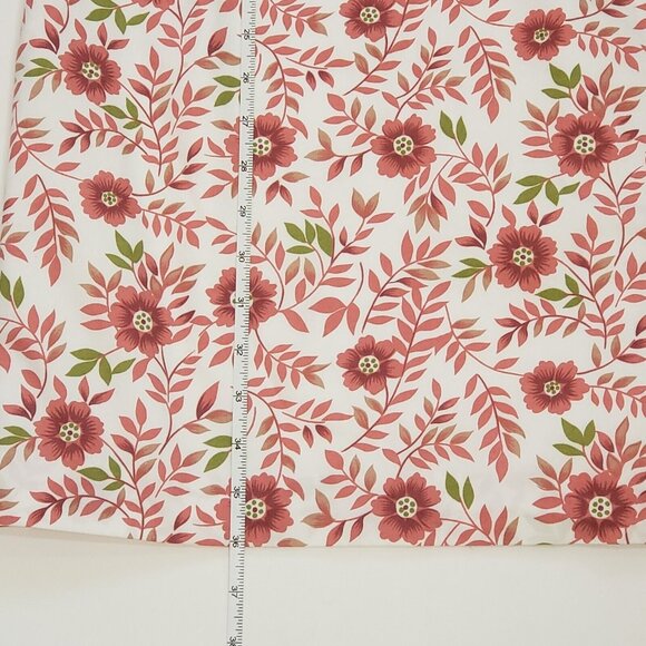Charter Club Sheath Dress Women's Size 10 Cotton Pink Poppy Floral Zipper VTG - Picture 6 of 16